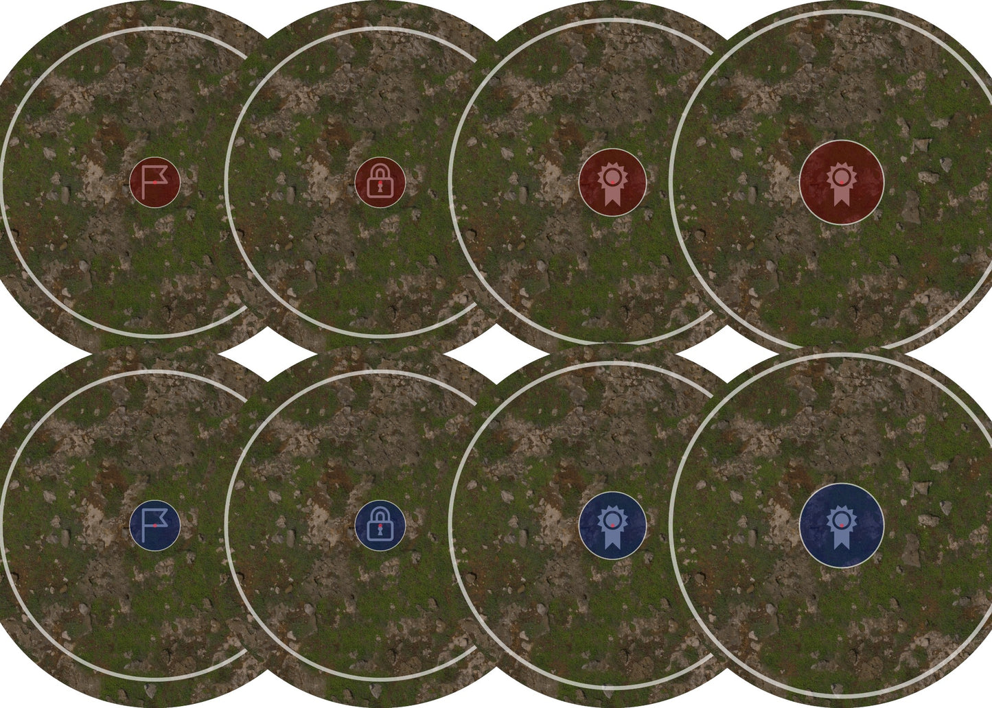 Objective Markers - Warmachine Steamroller 2025 Objective Set - Grass